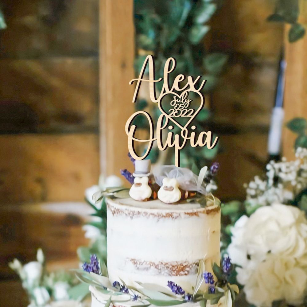 Wedding Supply Rentals - Personalised Wedding Mr & Mrs Cake