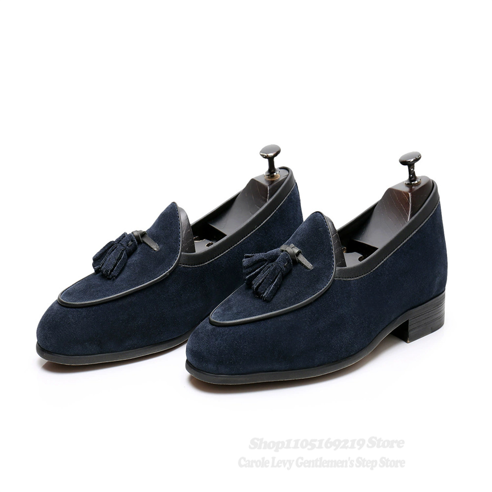 Tassel Decor Men Loafers Navy  - Wedding Dress Supply recension och pris