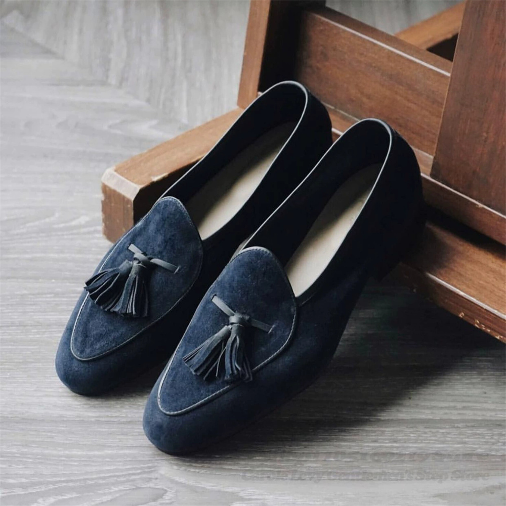 Tassel Decor Men Loafers Navy  - Wedding Dress Supply recension och pris