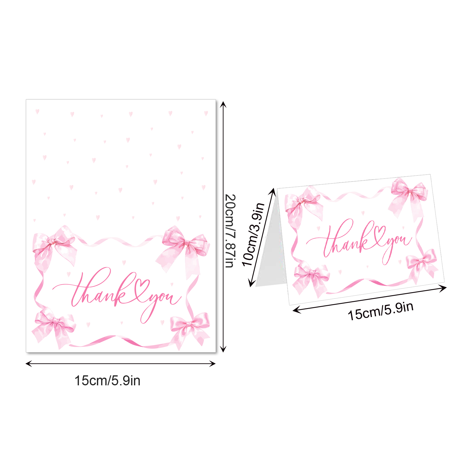 13pcs Pink Bow Tie Greeting Ca - Wedding Sutra recension och pris
