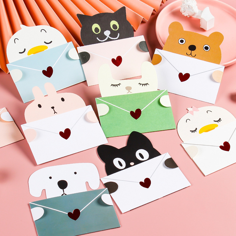 9Pcs Cartoon Animal Gift Card  - Wedding Sutra recension och pris