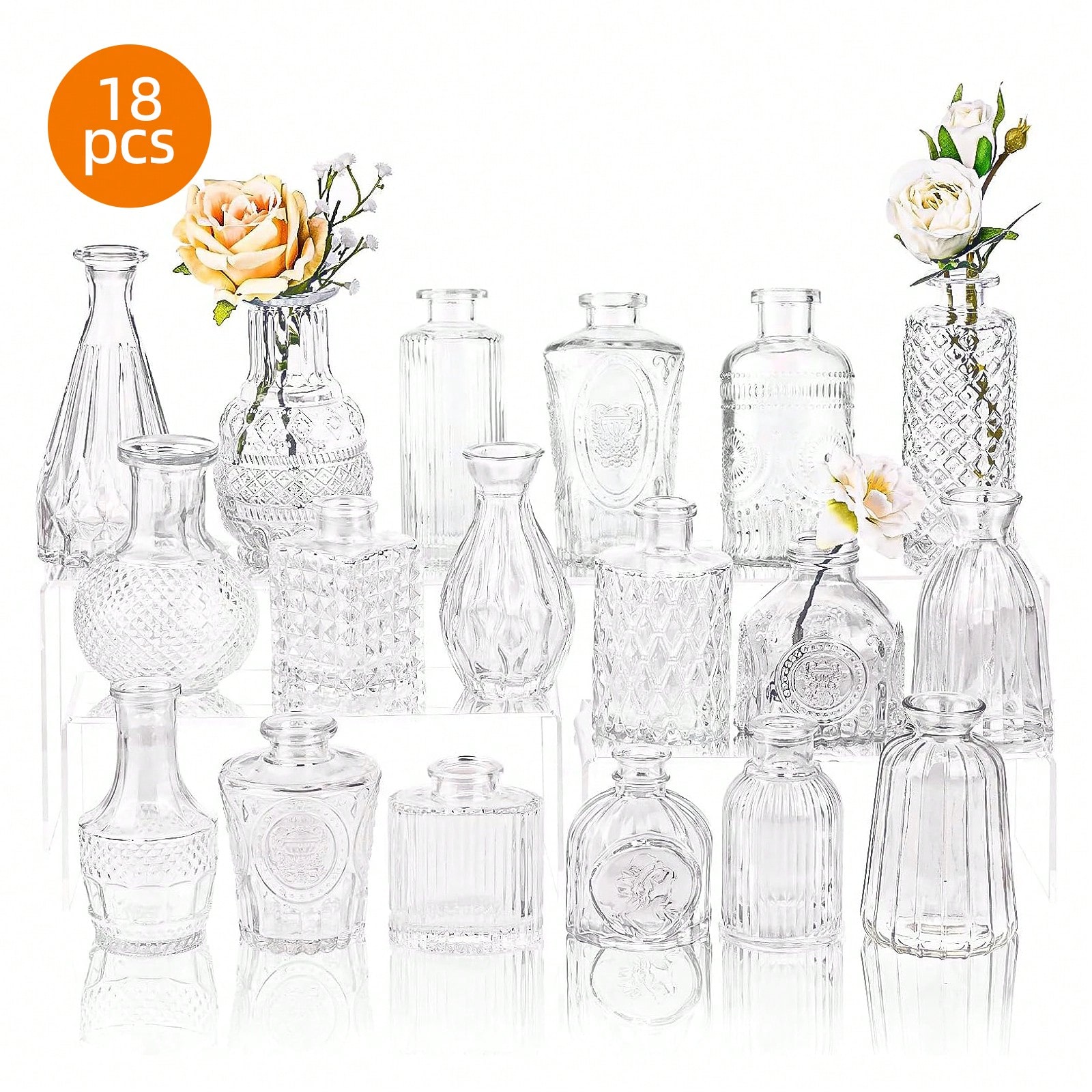 18/36Pcs Glass Bud Vase Set, S - Wedding Supply Rentals recension och pris