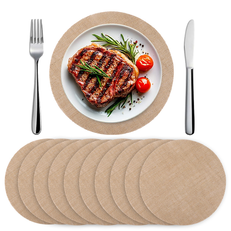 10/20Pcs Round Burlap Placemat - Wedding Supply Rentals recension och pris