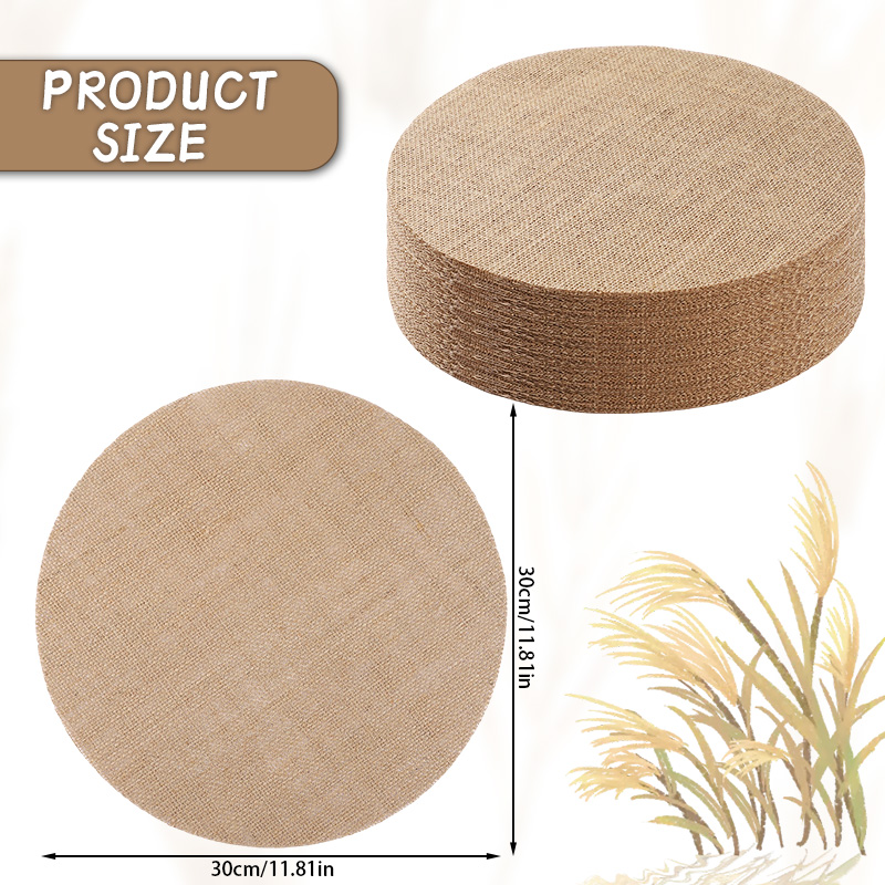 10/20Pcs Round Burlap Placemat - Wedding Supply Rentals recension och pris