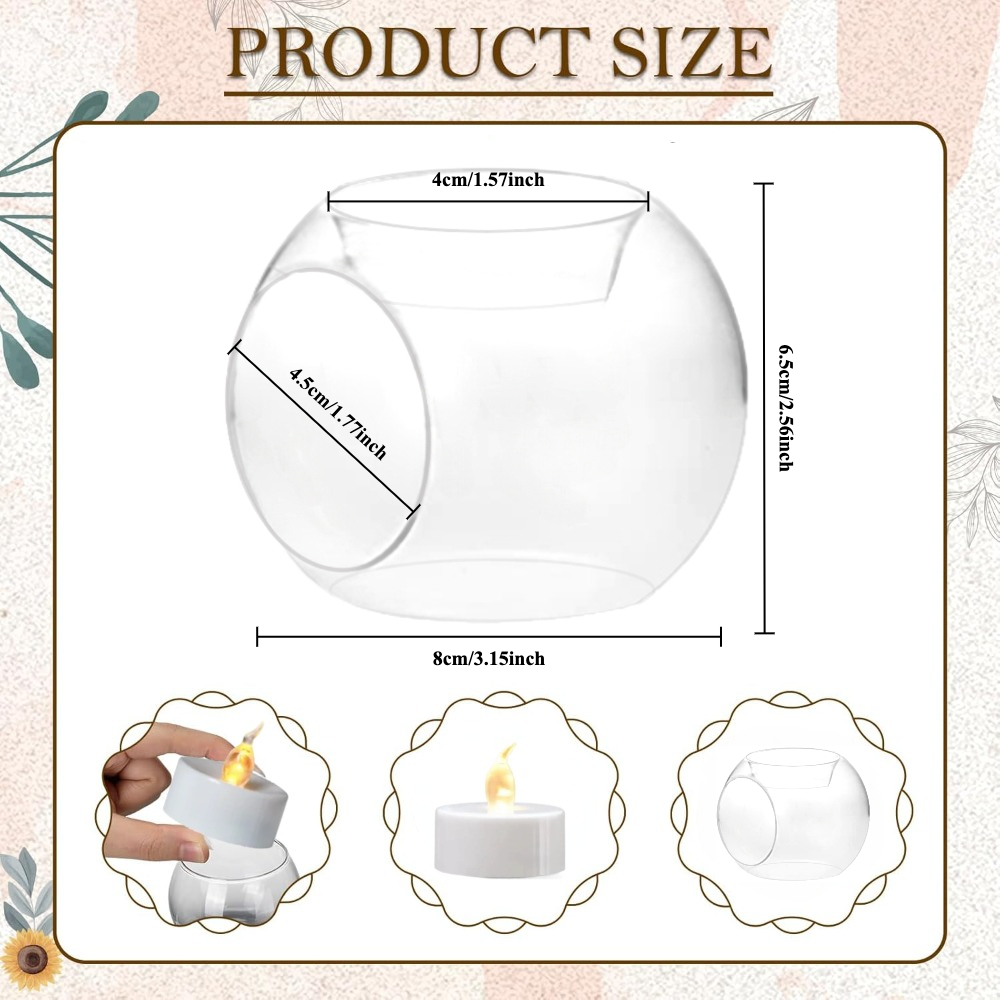 6/12pcs Glass Round Hollow Can - Unity Candle Set recension och pris
