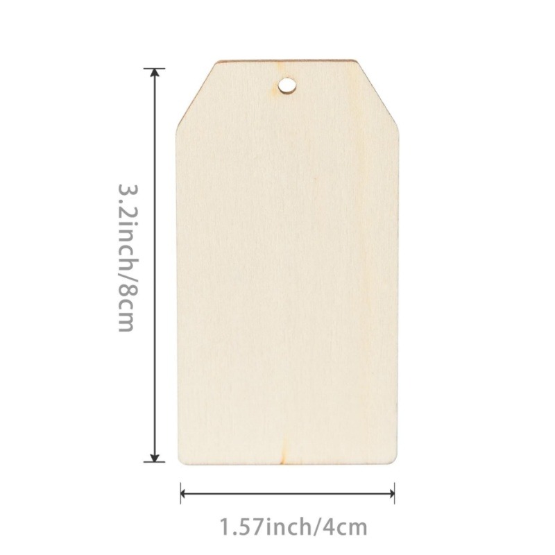 10 Pcs Wooden Gift Tags, Natur - Wedding Supply Rentals recension och pris