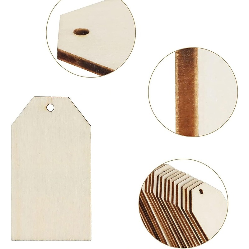 10 Pcs Wooden Gift Tags, Natur - Wedding Supply Rentals recension och pris