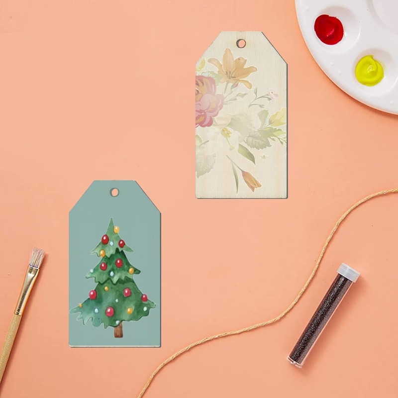 10 Pcs Wooden Gift Tags, Natur - Wedding Supply Rentals recension och pris