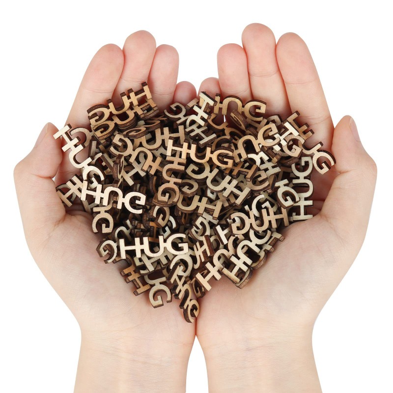 100pcs Wooden Hollow Letter Wo - Wedding Supply Rentals recension och pris