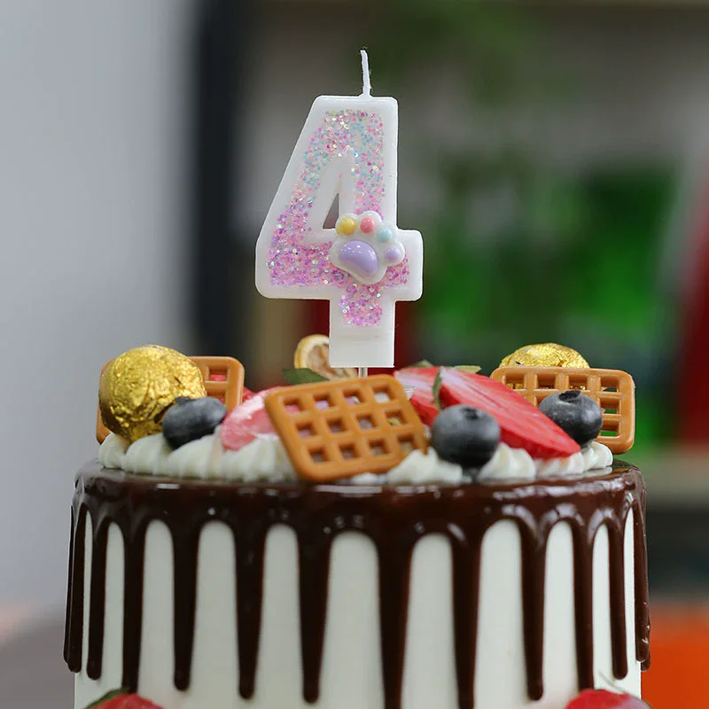 Creative Cute Cat Paw Cake Num - Unity Candle Set recension och pris