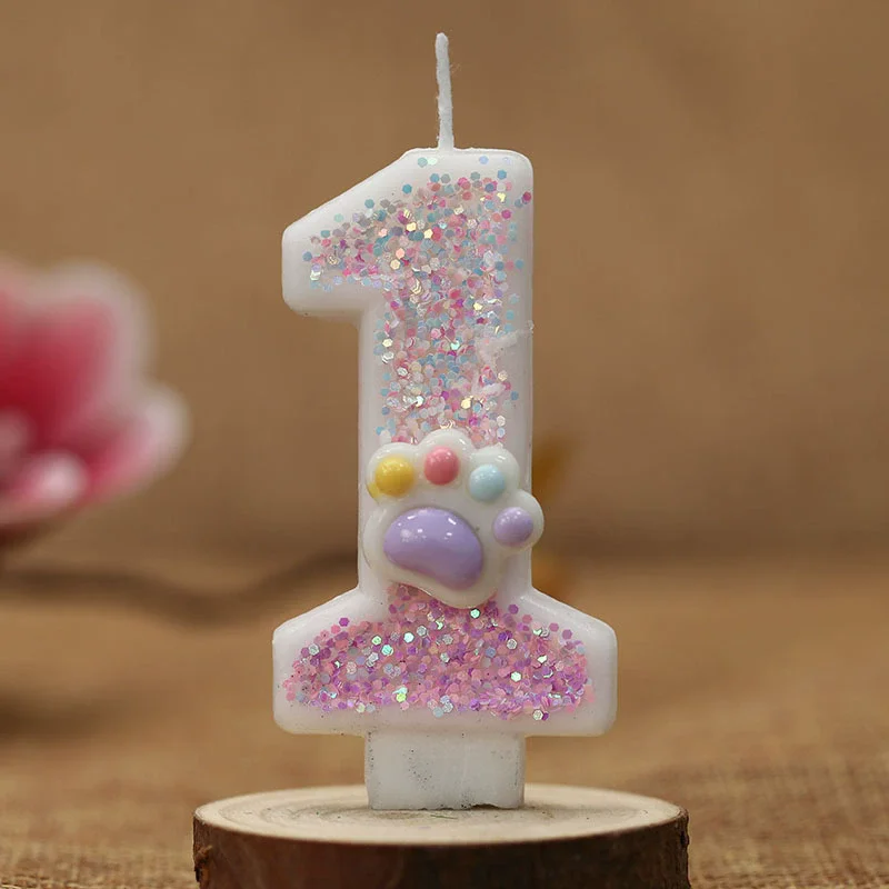 Creative Cute Cat Paw Cake Num - Unity Candle Set recension och pris