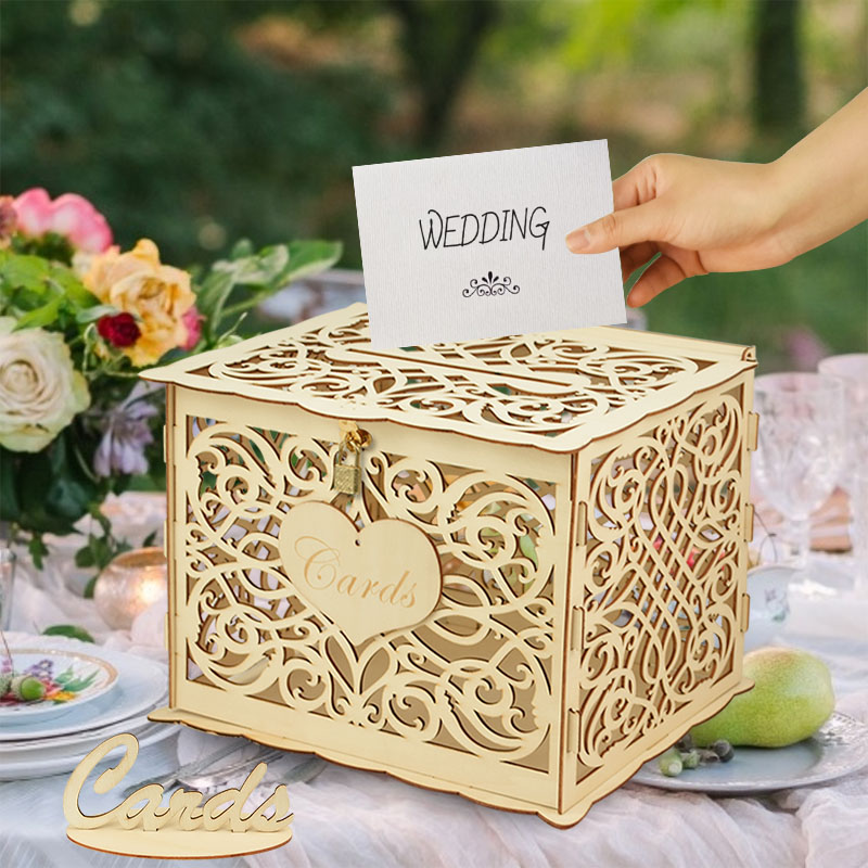 Wedding Wooden Gifts Card Boxe - Wedding Supply Rentals recension och pris