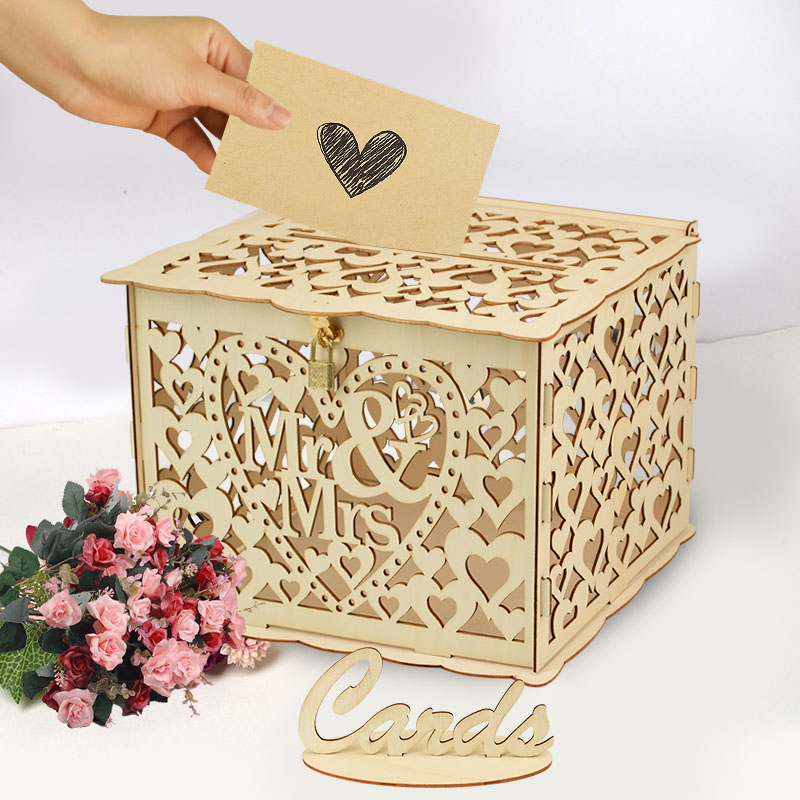 Wedding Wooden Gifts Card Boxe - Wedding Supply Rentals recension och pris
