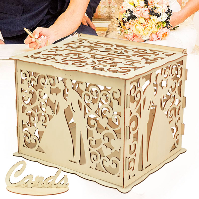 Wedding Wooden Gifts Card Boxe - Wedding Supply Rentals recension och pris